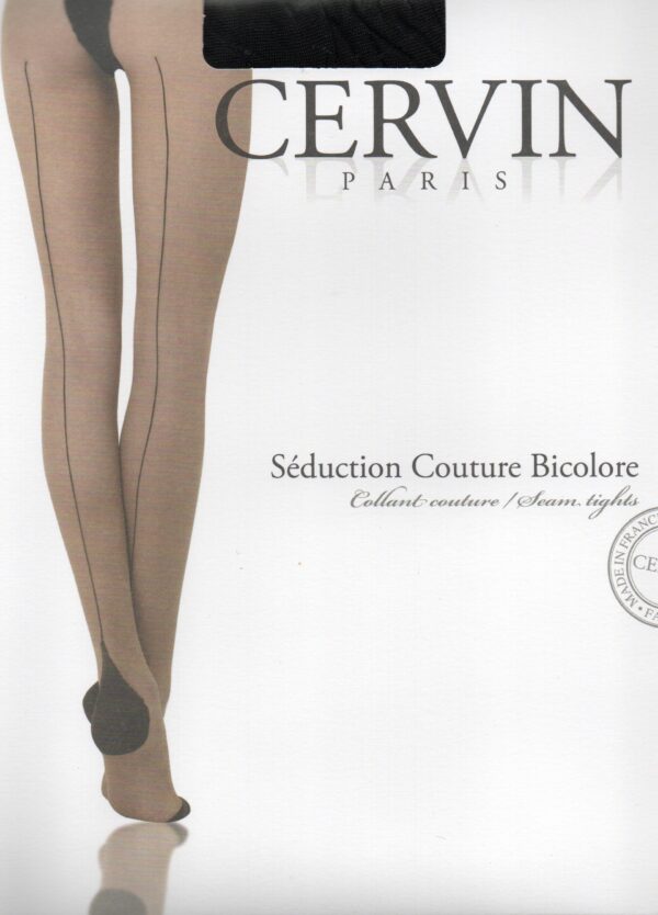Cervin Strumpfhose, Seduction Coutoure  Bicolore 15 Dn, Naht – Bild 4