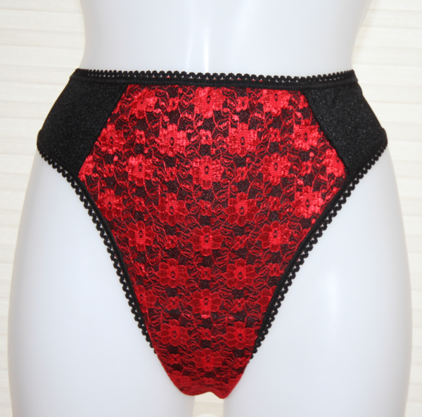 Retro Burlesque, 6 Straps - rot-schwarz – Bild 2